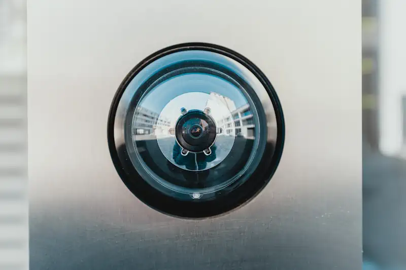 caméra télésurveillance annecy - sécurité gris et bleu