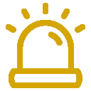 icone jaune girophare - Alarmes et caméras de sécurité à Annecy